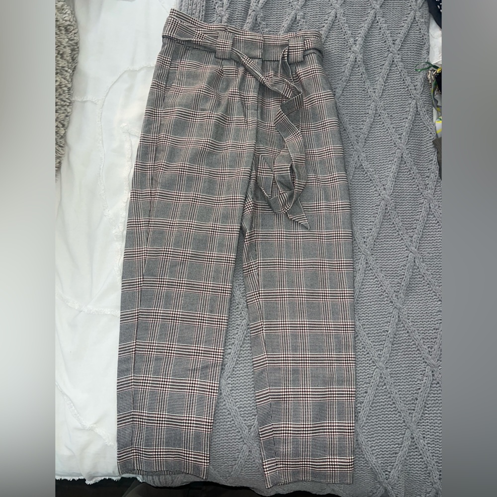 Express Black and Red Houndstooth Pants